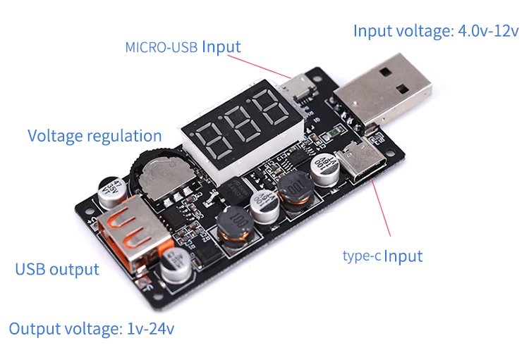 DC 5 В 10 Вт USB вентилятор Охлаждающий регулятор скорости вентилятора переключатель скорости модуль светодиодный модуль затемнения 4,0 в-12 В до 1,0 В-24,0 в