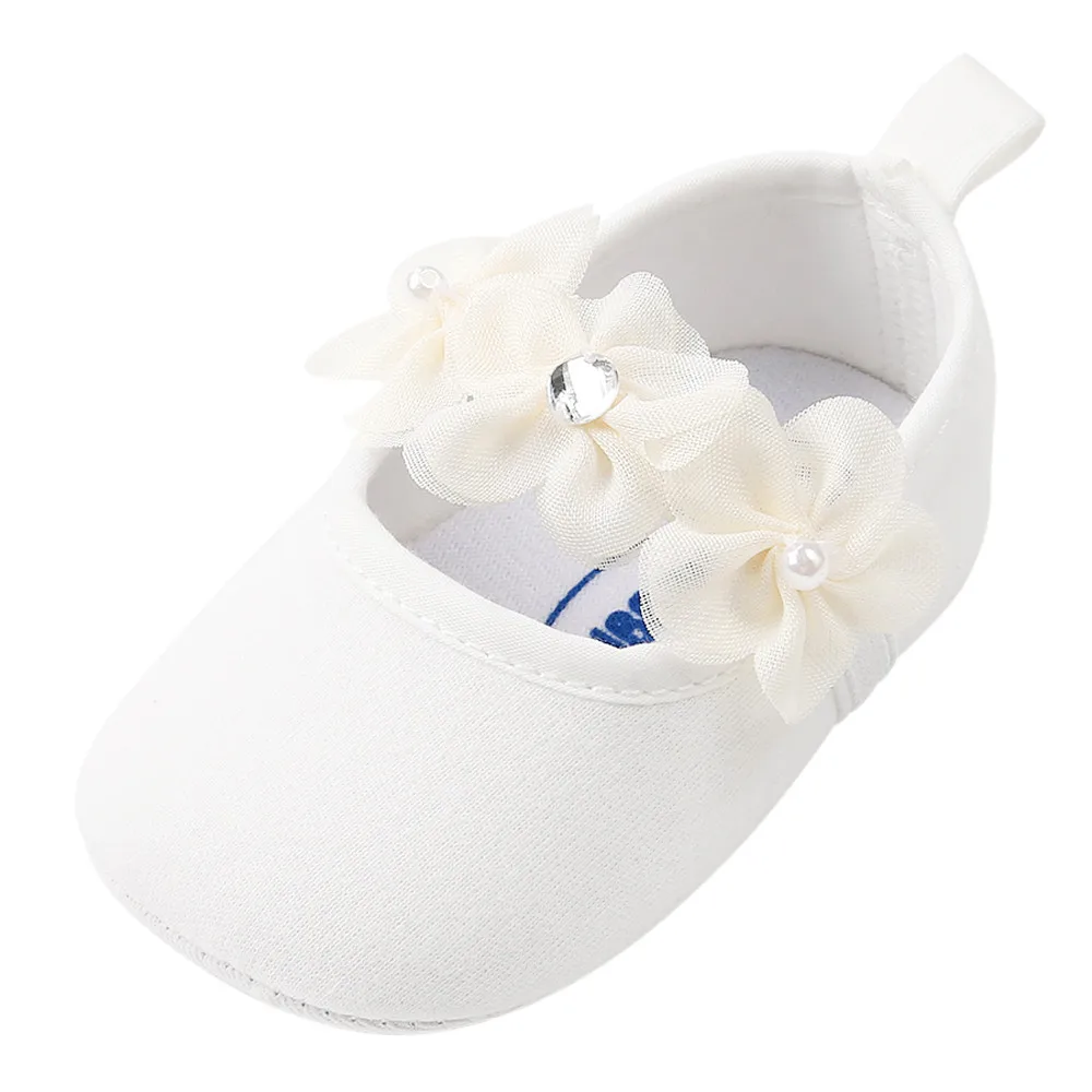Обувь принцессы с цветами для новорожденных девочек; нескользящие кроссовки с мягкой подошвой; обувь для новорожденных; детская обувь