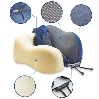 

Memory Foam U-Shape Travel Pillow Soft Slow Rebound Neck Pillow Solid Neck Cervical Healthcare Pillow Travel Pillow