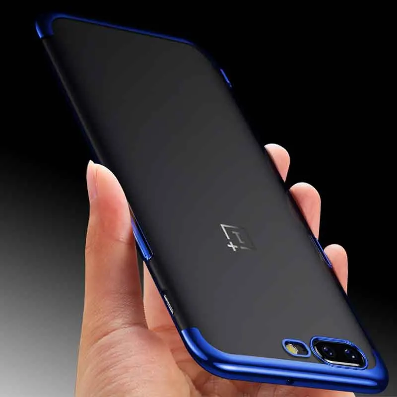 

Luxury Case For Oneplus 7 Pro Case Luxury Transparent Plating Cover Soft Silicone Back Cover On For OnePlus 1+ 5 5T 6 6T Cover