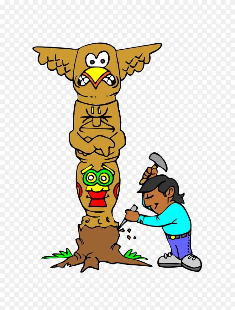 剪贴画木雕开放部分图腾柱 图腾柱沟png图片素材免费下载 图片编号 Png素材网