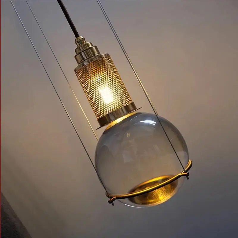 

Postmodern Crystal Glass Led Lamp Pendant Lights Globe Deco Hanging Lamps for Kitchen Living Room Bedroom Hanglamp Luminaires