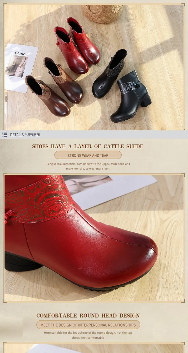 Xiuteng/ г.; модные повседневные ботинки; плюшевые ботильоны на среднем каблуке; зимняя женская обувь на молнии с круглым носком; большие размеры 41