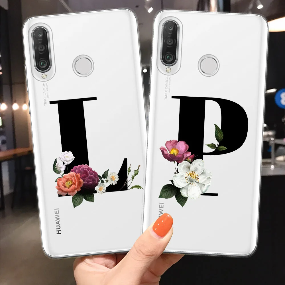 Мягкий чехол для телефона из ТПУ с 26 буквами P30 Lite цветами Huawei P10 P20 Pro | Мобильные