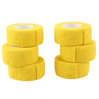 

6 PCS First Aid Medical Self-Adhesive Elastic Bandage Tape (Yellow, 2.5cm)