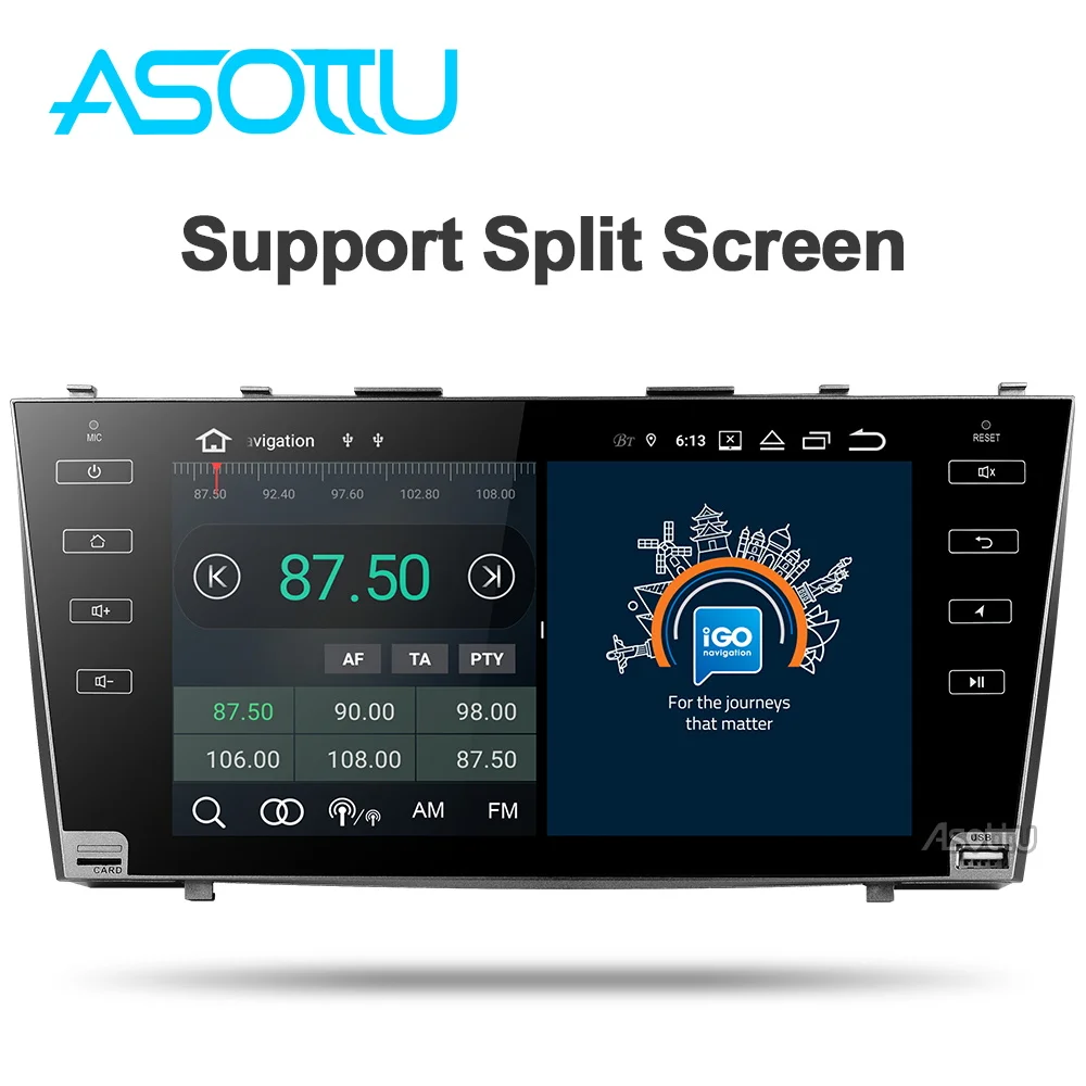 Автомобильный dvd Asottu CLKMR9060 ips Android9.0 PX30 для Toyota camry 2008 2009 2010 2011 dvd-плеер автомобиля стерео радио gps