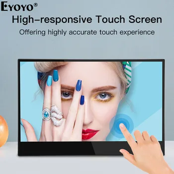 

Eyoyo EM13T 13.3" Touch Portable Monitor USB C HDMI FHD 1080P touch screen monitor for Samsung DEX Huawei EMUI Laptop Switch PS4