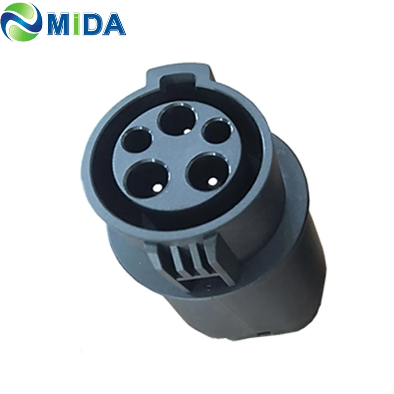  DUOSIDA EVSE Adaptor 32Amp SAE J1772 Connector EV Charger Type 1 to Type 2 EV Adapter Electric Vehi