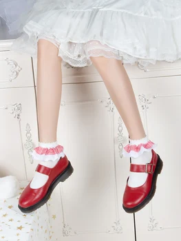 

Japanese Lolita Lace socks lattice Embroidered lace Cotton College style Girl Soft sister sock woman sock