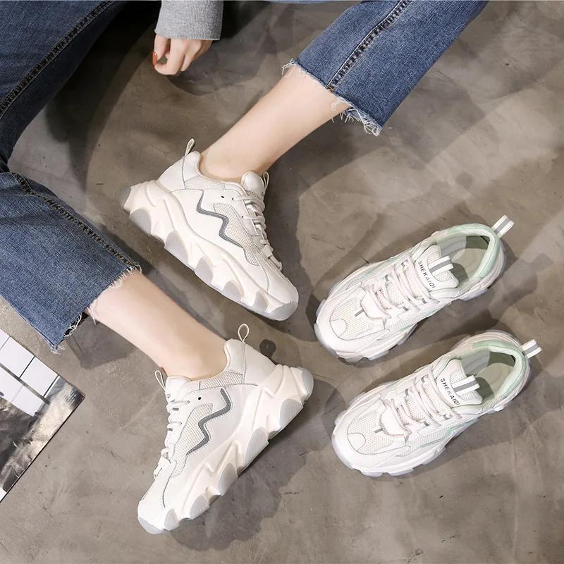 Новинка 2020 универсальная повседневная женская обувь на платформе для папы