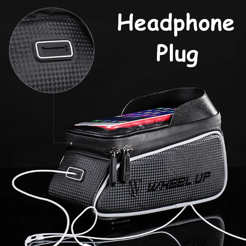 Bike Front Frame Bag Waterproof Black Big Capacity Cycling Mountain Bike Top Handlebar Bag Bicycle Pannier Case Bike Accessories