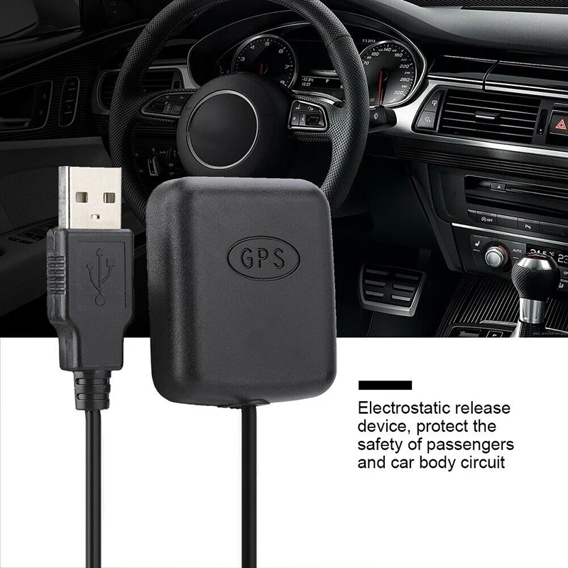 

USB interface GPS antenna For Car 1pcs Receiver Black RG174 3V-5V 3 meters Laptop Phone Cable Durable