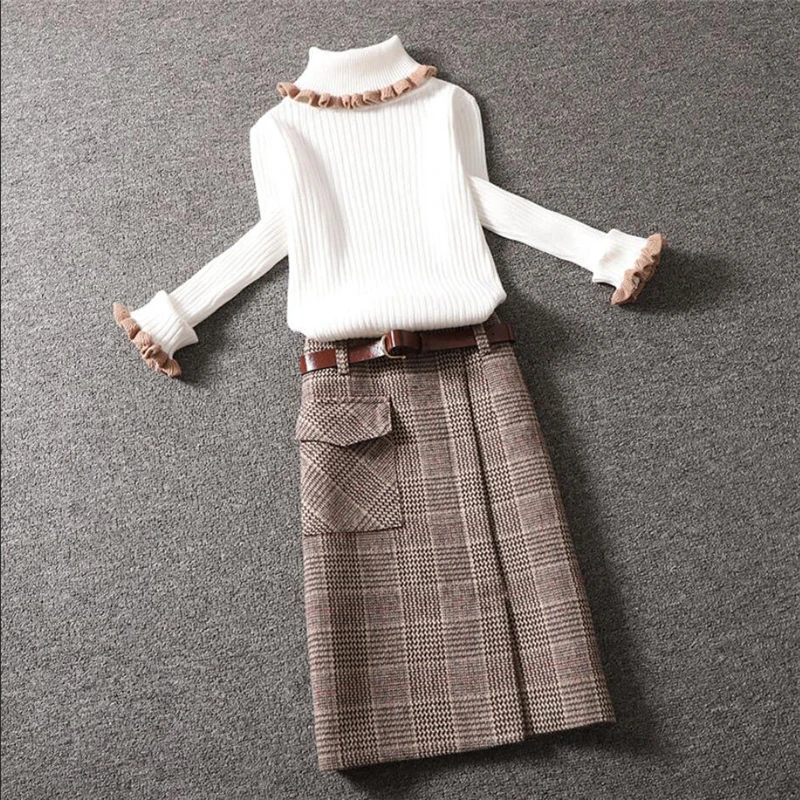 Женский вязаный свитер с высоким воротом и длинными рукавами весна осень 2020 +