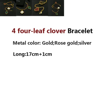 

4 Flower Bracelet Personality Fashion Romantic Style Four Leaf Clover Heart Leaf Butterfly Jewelry Gift for Friends 2020 new hot
