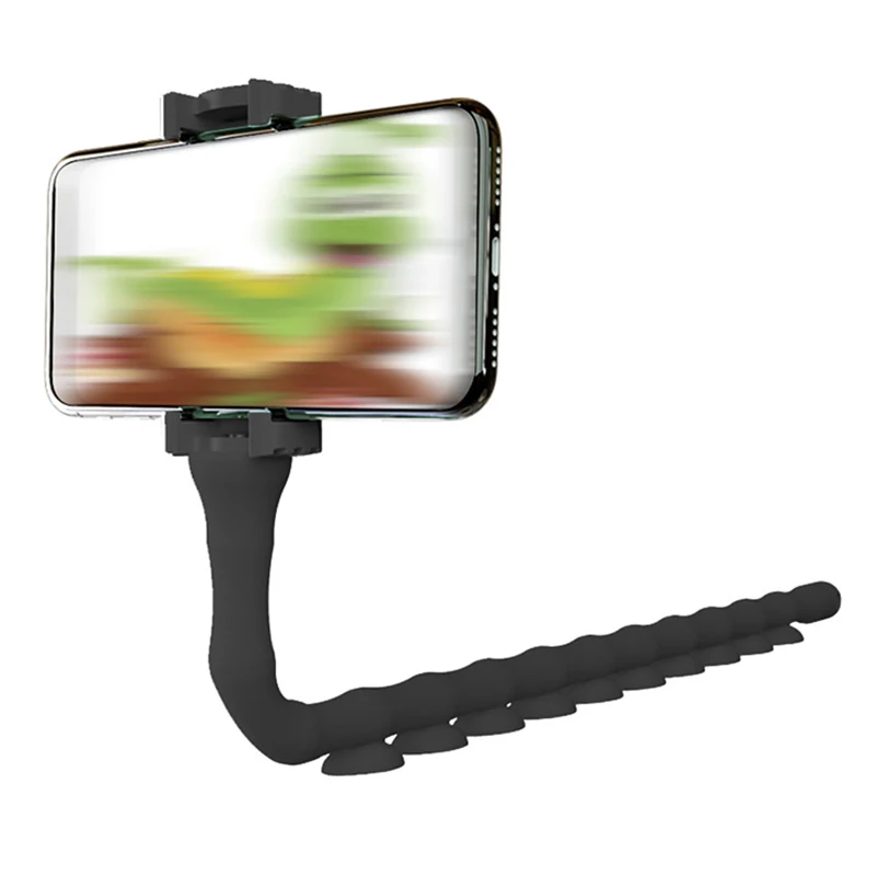 Phone Bracket with Suction Cup Caterpillar Cell Phone Holder for Kitchen Windshield Bed LB88