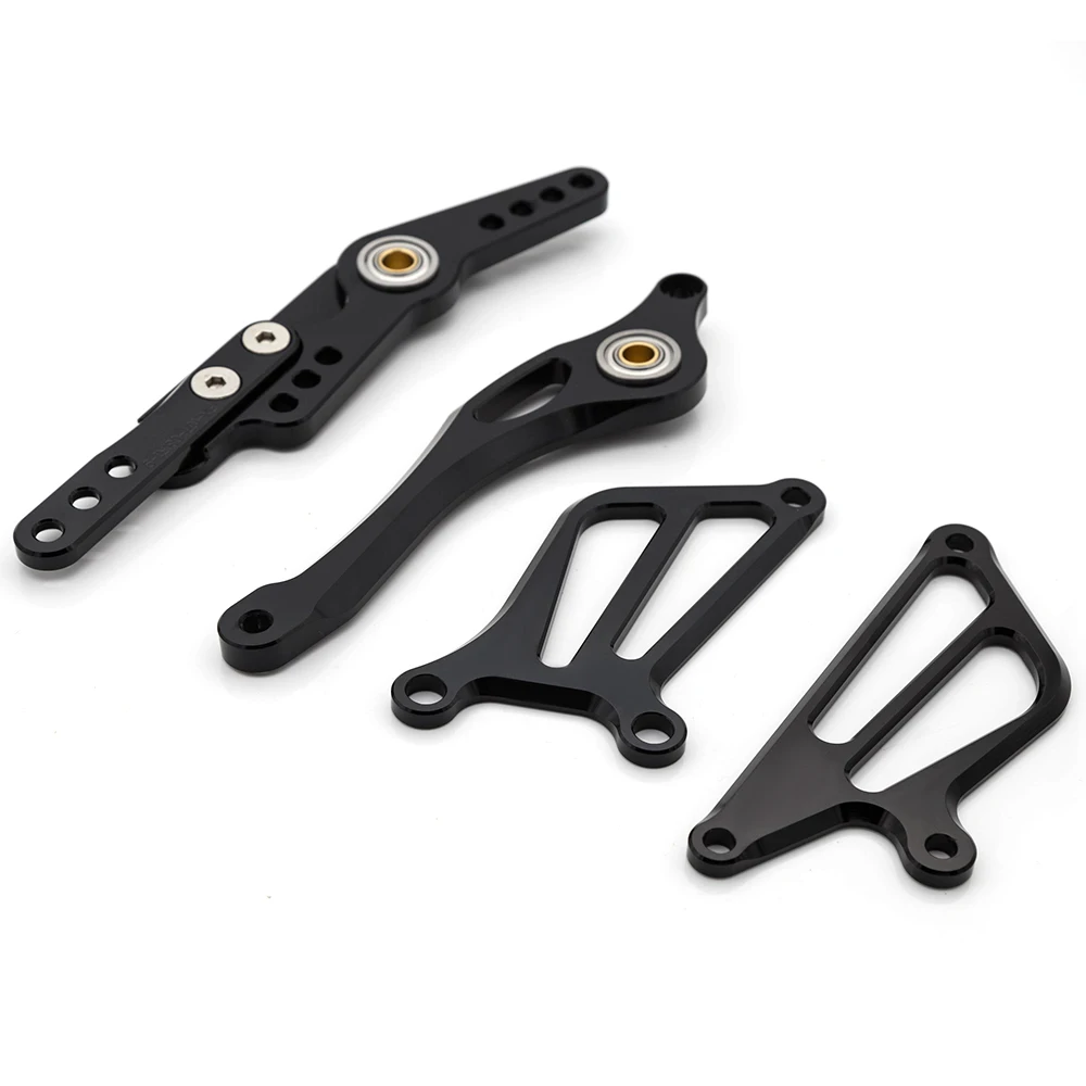 Black Для Yamaha YZF R1 2007-2008 ЧПУ Алюминиевый сплав Подножка для мотоцикла педаль Rearset Часть Аксессуары - Цвет: Black