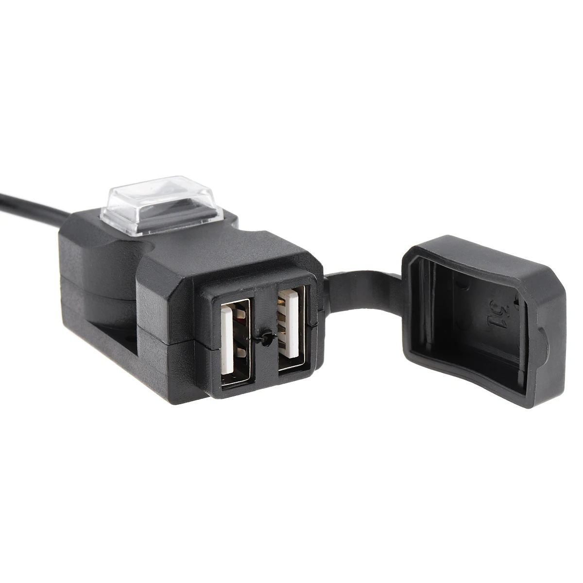 Двойной USB порт 12 В мотоцикл руль зарядное устройство 5 В 1A/2.1A зарядное устройство адаптер питания розетка для мобильного телефона