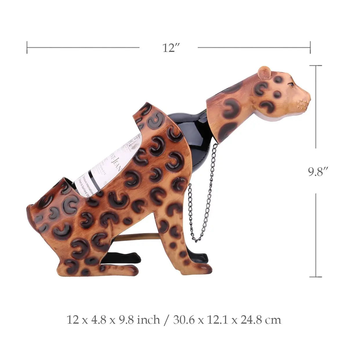 

Leopard Wine Rack Shelf Leopard Wine shelf Metal Sculpture Practical sculpture Home decoration Interior Crafts
