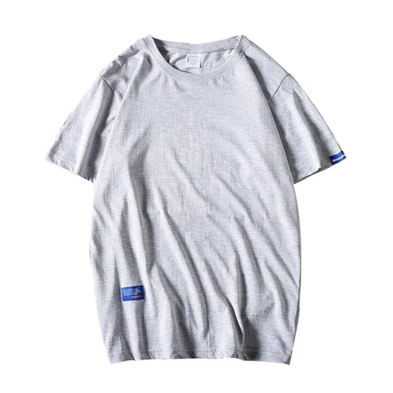 

2020 Men's Summer Round Neck Simple Casual Loose Men T Shirt Solid Color O-neck Short Sleeve Tshirt Men Clothing Plus Size M-5XL