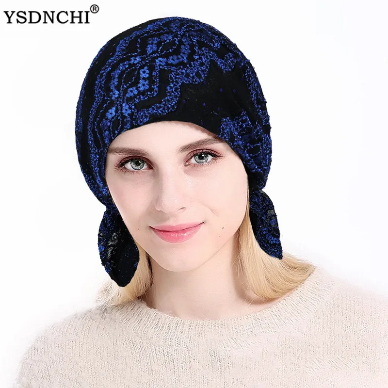 YSDNCHI, новинка, Женский мягкий тюрбан из хлопка, модная мусульманская Кепка из банаданов, кружевная головная повязка, Цветочная Кепка chemo, головной убор, аксессуары для волос