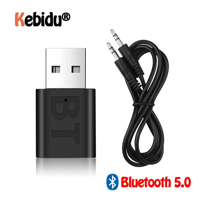 New USB Wireless Bluetooth 5.0 Receiver Adapter Music Speakers 3.5mm AUX  Car Audio Adapter For