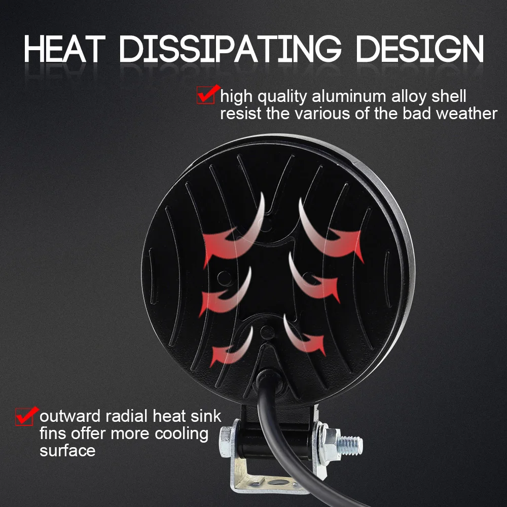 Круглые рабочие лампы 14 светодиодный прожекторная лампа Водонепроницаемая IP68