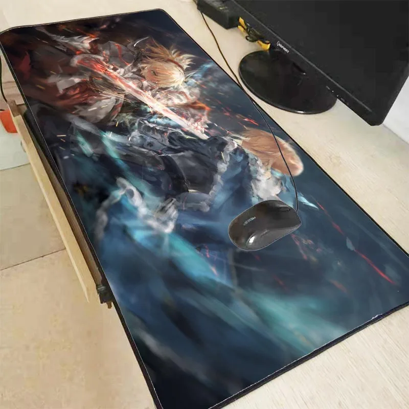 Игровой коврик для мыши XGZ большой с аниме Fate Take Night клавиатуры Настольный