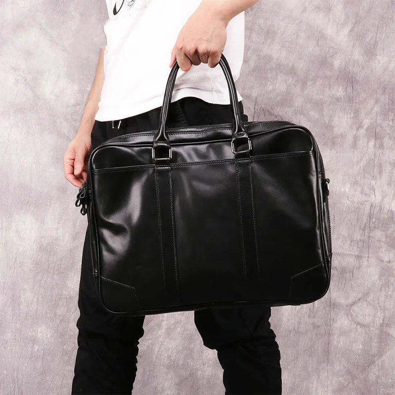 Деловой кожаный портфель для мужчин из натуральной кожи сумка через плечо сумка для ноутбука Maletines Hombre 15 мужской портфель