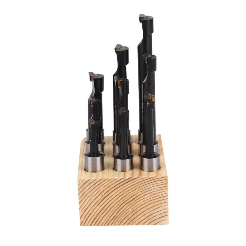 HOT-9Pcs Durable Hard Alloy Shank Boring Bar Set Carbide Tipped Bars 12Mm For 2 Inch 50Mm Boring Head For Lathe Milling