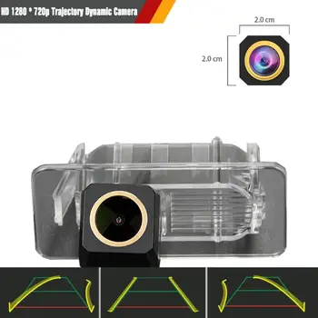 

HD 1280x720p Golden Camera Rear View Backup Camera Trajectory Dynamic Parking Line for Toyota Yaris R IA Scion iA 2018 2019