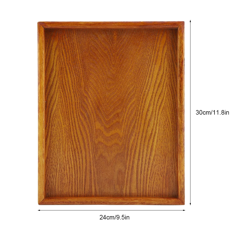 Rectangle Wooden Tea Tray Serving Table Plate Snacks Food Storage Dish For Hotel Home With Handle Serving Tray Home Decoration