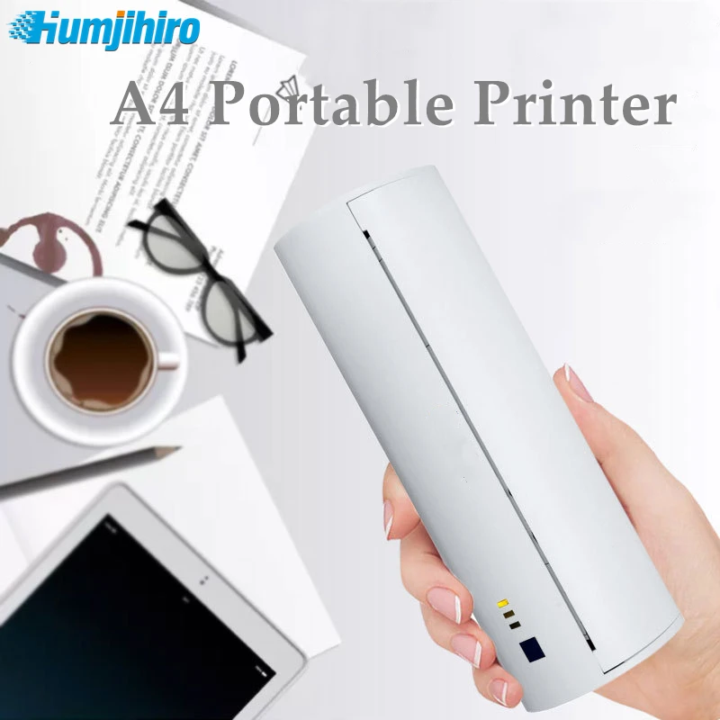 A4 Portable Thermal Printer Wireless Bluetooth-compatibe USB Battery Home Office Mobile Printing iOS Android Applicable | Компьютеры и