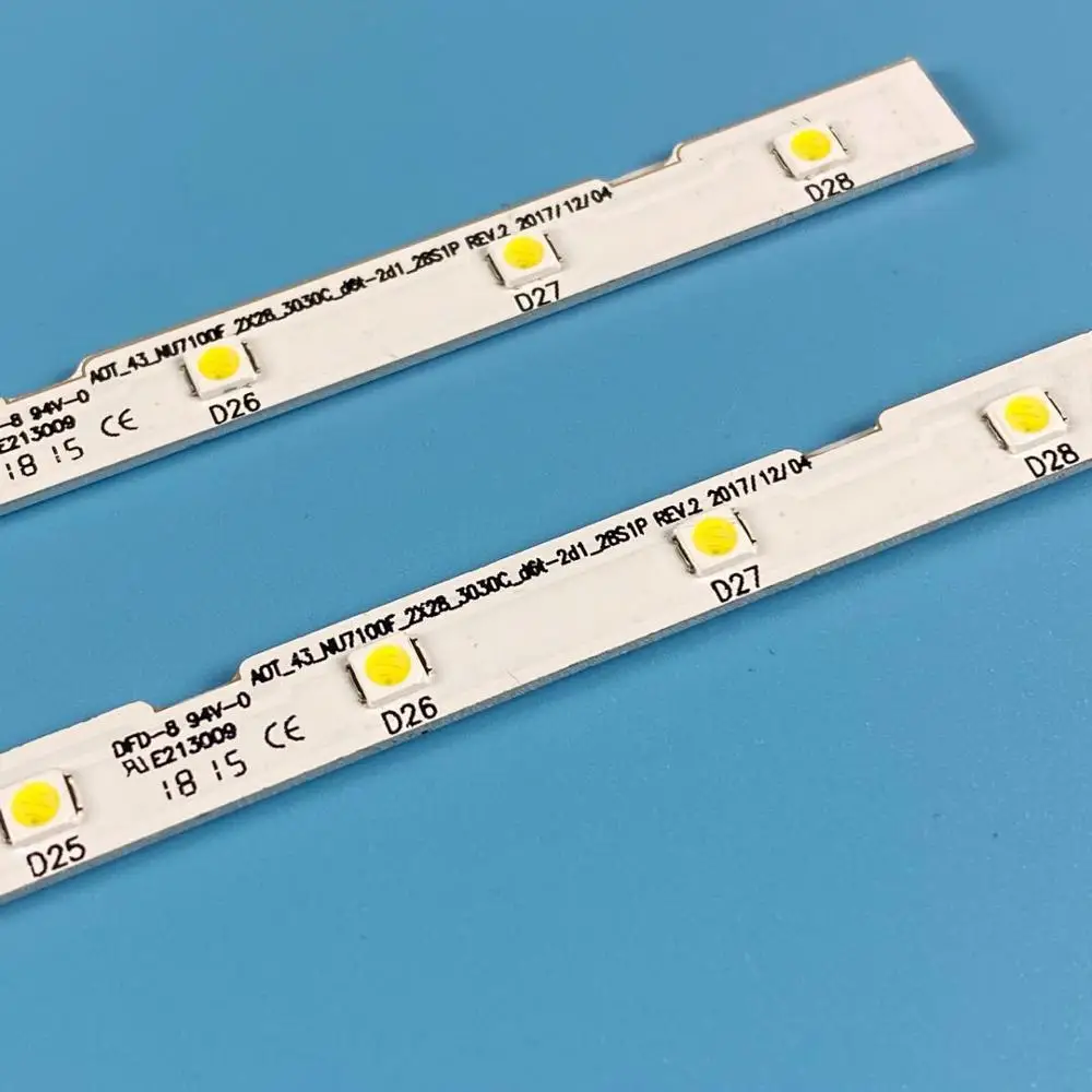 New 28LED LED backlight strip for Samsung UE43NU7100U AOT_43_NU7100F UE43NU7120U UE43NU7170U BN96-45954A UE43NU7100