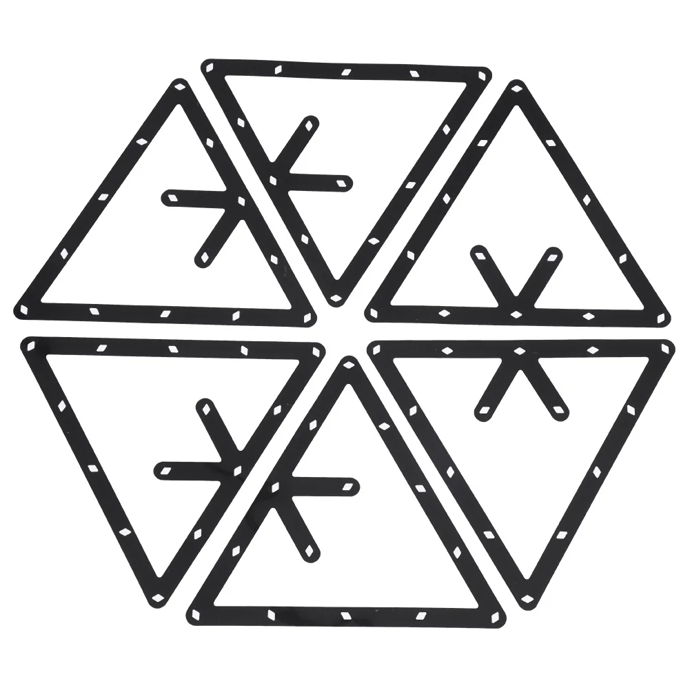 6pcs/lot Triangle Billiard Rack Billiard Invisible Ball Rack Triangle Ball Holder Positioning for 57mm Billiard Accessory