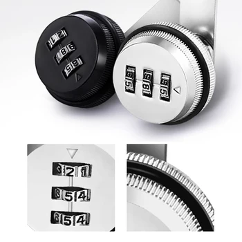 

3-Digit Combination Mailbox Lock 7/8" Rotary Tongue Cam Lock For Cabinet Drawer Smart Cam Code Lock Zinc Alloy For Mailbox Cabin
