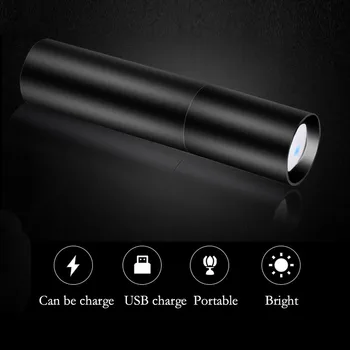 

Mini LED Flashlight LED Torch Q5 Zoom Bicycle Flashlight USB Charge Waterproof Outdoor 3 Modes COB Flashlight Portable