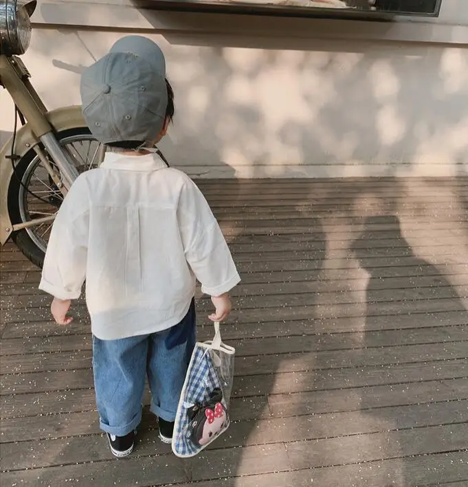 Новинка года, рубашка для мальчиков и девочек модный осенний топ с длинными рукавами для детей 1-6 лет
