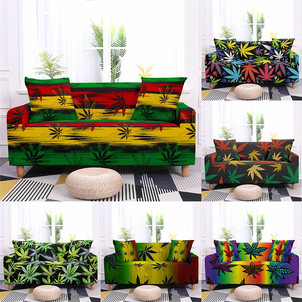 

Multicolor Maple Leaf Anti-Slip Elastic Stretch Sofa Cover Decor Furniture Protector Couch Cover Slipcovers 1/2/3/4 Seater