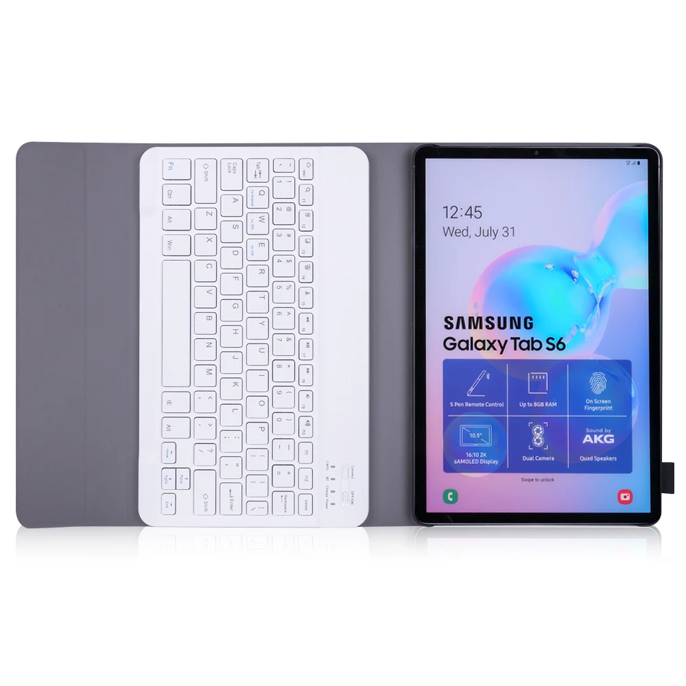 Чехол для Samsung Galaxy Tab S6 10,5 ''SM-T860 SM-T865 Съемная Wi-Fi Bluetooth клавиатура кожаный чехол Funda+ Stylus