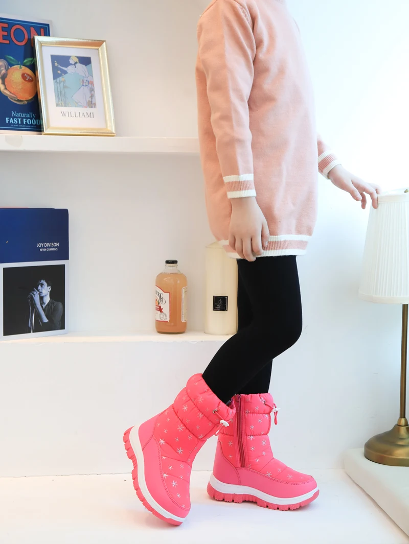 Botas De Invierno Cálidas De Piel Hasta El Tobillo Para Niños, Zapatos  Peludos Negros Para Niñas, Calzado Impermeable Antideslizante Para Niños,  Moda Infantil, Rosa Nieve 221122 De 19,66 €