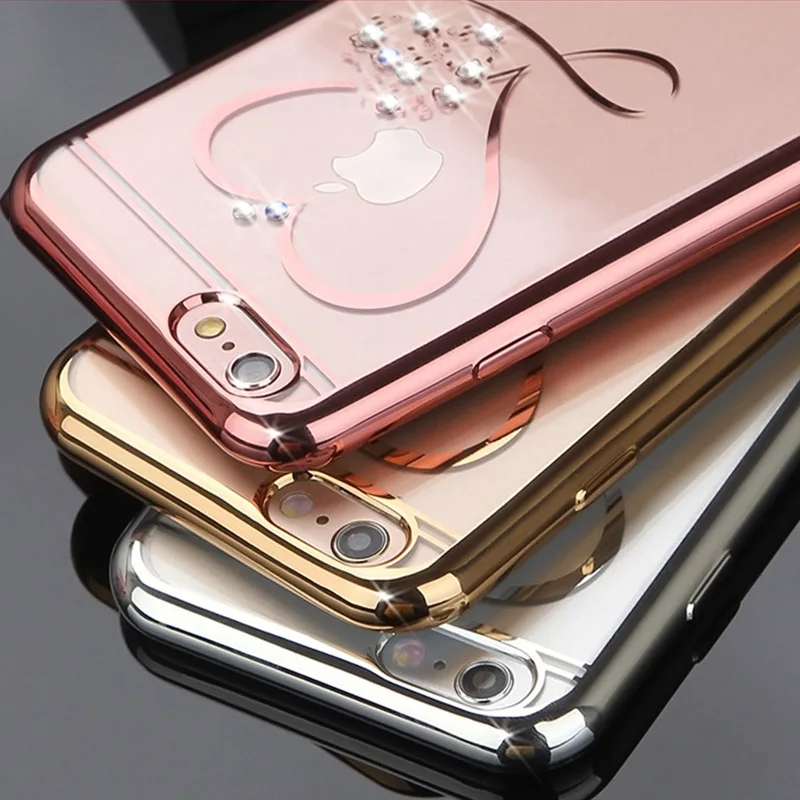TIKITAKA-Bling-Crystal-Heart-Phone-Cases-For-iphone-7-6-6S-Plus-Case-thin-Clear-Soft