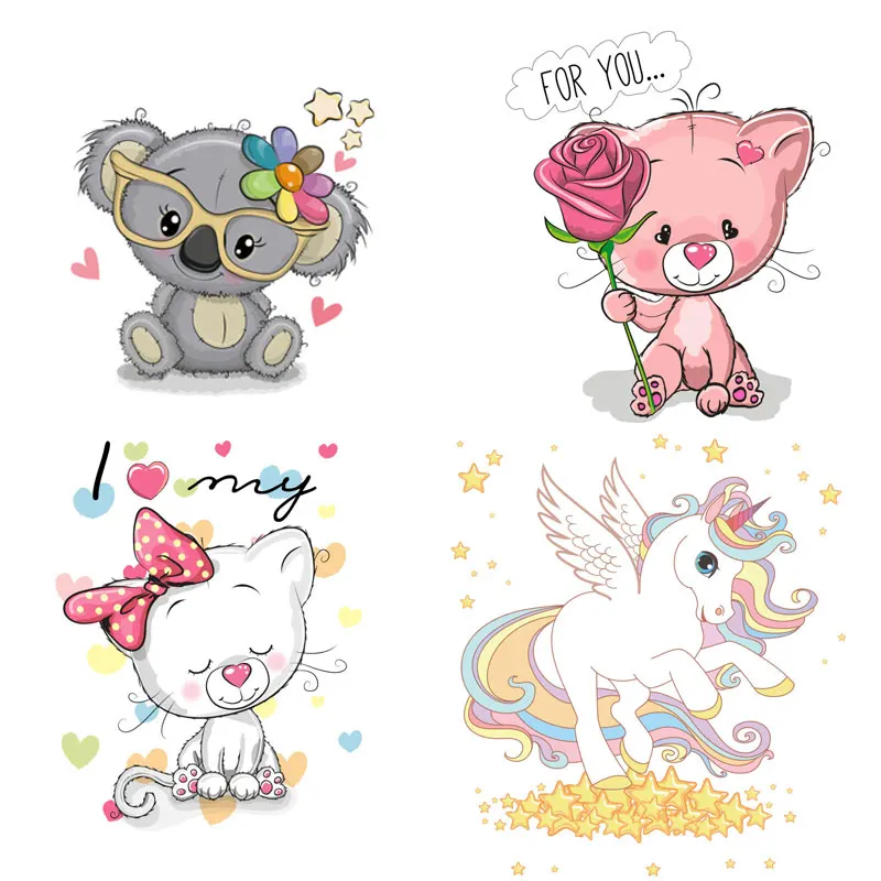 

ZOTOONE Cartoon Animal stickers for iron transfer clothes DIY accessory t-shirt dresses washable heat transfer H