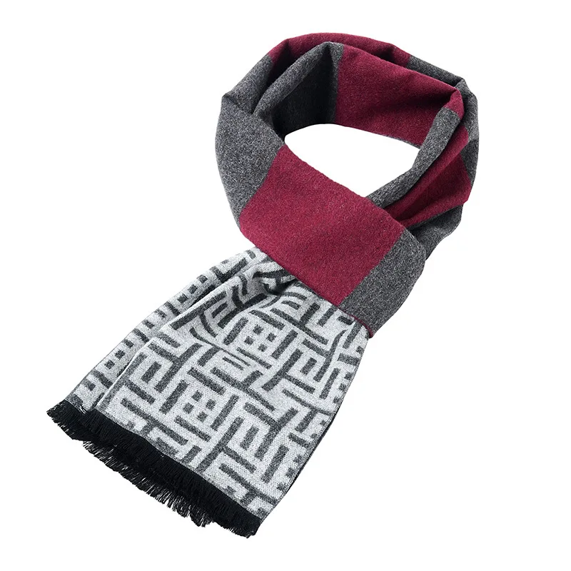 Роскошные Дизайнерские повседневные шарфы Зимние мужские кашемировые шарфы брендовые теплые шерстяные галстуки высокого качества модальные Пашмины Шаль для мужчин
