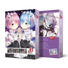 30 шт. аниме-открытки Re: жизнь в другом мире от нуля открытка поздравительная открытка с сообщением Рождественский подарок игрушки для детей