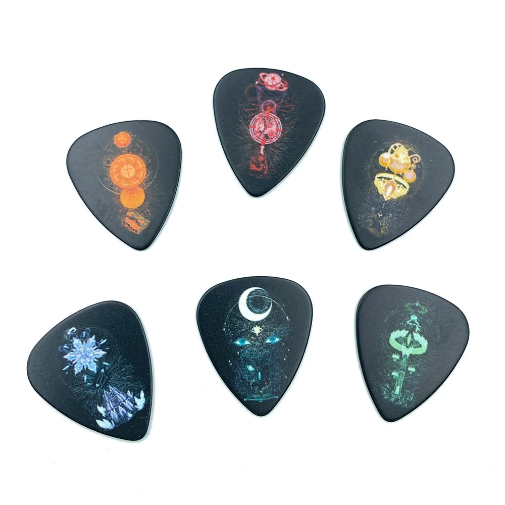 6pcs Celluloid Acoustic Guitar Picks 0.71mm Plectrum Smooth Pick Accessories Mediator | Спорт и развлечения