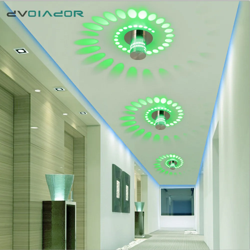 

Led Downlight Colorful Recessed Ceiling Lamp Surface Mounted Led Spot Lamp 3W Corridor KTV Bar Party Hotel Ceiling Downlight