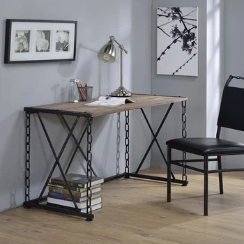 

Iron Frame Wood Surface High Density Board Table Study Desk