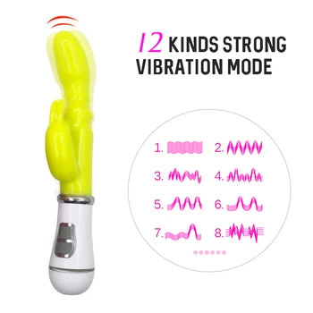 Wand Waterproof Dildo Vibrator Sex Toy Double Rod Masturbation Rabbit Vibrator Utensils Adult Sex Product Vibrator for Women 2