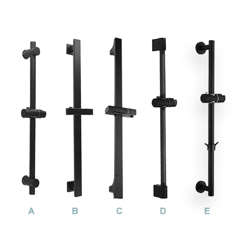 Adjustable3FunctionMatteBlackShowerHeadSlideBarwithHandHeld