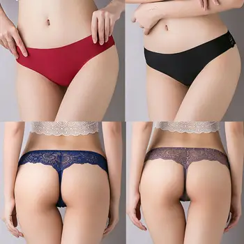 

Women Seamless Lace G-string Briefs Panties Thongs Lingerie Underwear Knickers